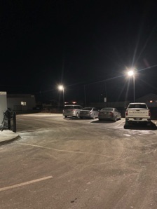 Parking lot at night